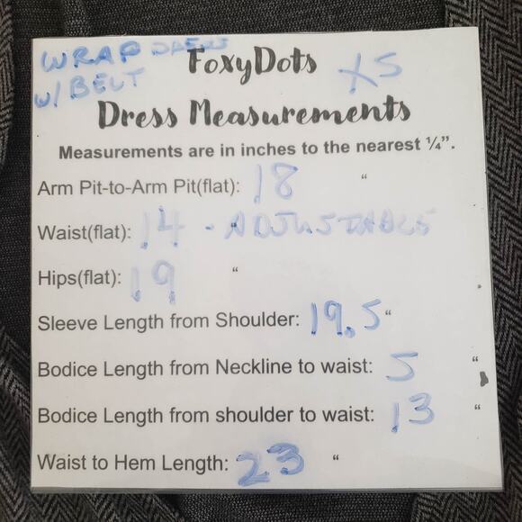 Banana Republic Gray Herringbone Tie Wrap Deep Surplice V-Neck Stretch Dress XS - Picture 9 of 13